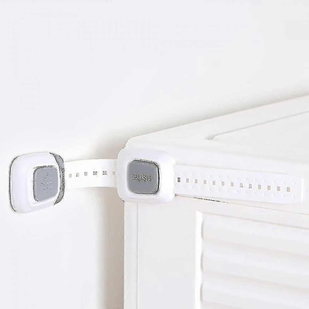 No Drill Furniture Wall Anchor Safety Straps 4 Pack - Baby Proofing Adhesive