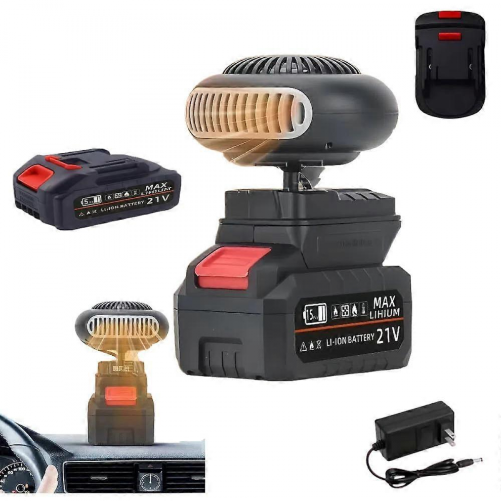 Battery Operated Portable Space Heater For Car Camping Golf Cart, Quiet Cordless Rechargeable With Antitilt Safety 8294316132575