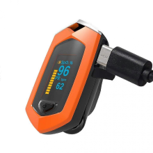 (Oranžový) Pulzný oxymeter na prst, mini oxymeter, monitor saturácie kyslíkom pre SpO2/srdcovú frekvenciu/PI, monitor saturácie krvi kyslíko