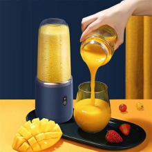 (blue)Portable Blender USB Rechargeable Personal Food Smoothie Maker Mixer Juicer