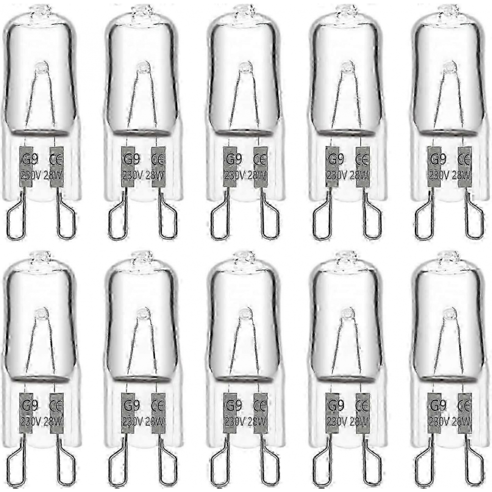 10-Pack Of 28W 230V 370Lm 2700K Warm Dimmable G9 Halogen Bulbs Szrh21 White