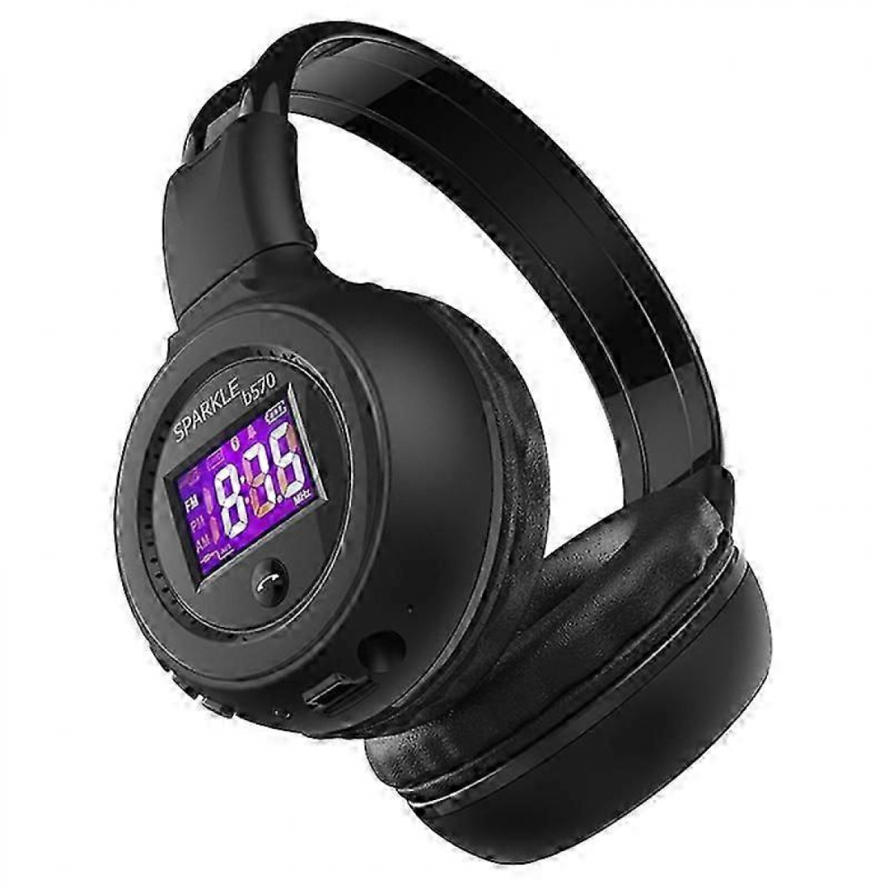 (Black)Zealot B570 Hifi Bluetooth Headphone Stereo Wireless Calling Music Headset Support Fm Radio Tf Card Black 8294316133572