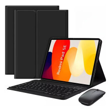 Compatibel met Xiaomi Redmi Pad SE11'' hoesje met toetsenbord, muis en stylus - ultieme bescherming en functionaliteit.