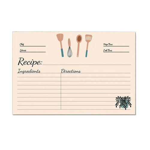 Recipe Cards 4x6 Inches 200-Pack Double-Sided Thick Blank 1