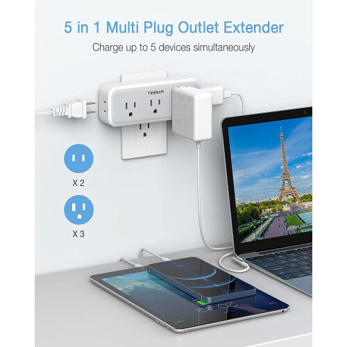 Multiprise parafoudre avec 5 prises 1