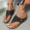 Γυναικεία σαγιονάρες, σανδάλια, slip-on, παραλία, casual, boho, με στήριξη καμάρας, τακούνι 7