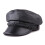 Schwarze Schiebermütze aus Leder, Damen-Wintermütze 1