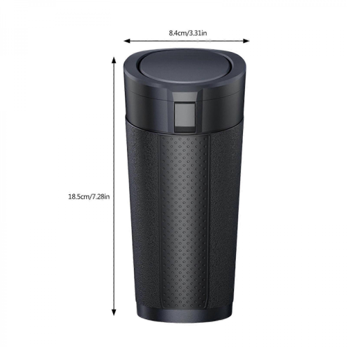 (Black)Odor Locking Car Cabin Garbage Can Ergonomic Space Saving Solution Vehicle Waste Container for Long Distance Driving Multicolor 2
