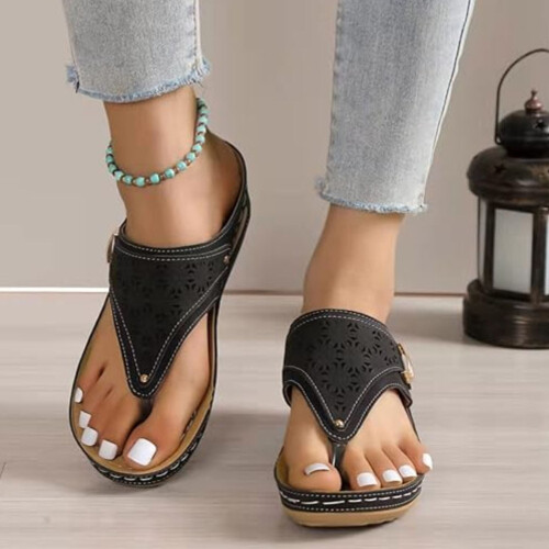 Γυναικεία σαγιονάρες, σανδάλια, slip-on, παραλία, casual, boho, με στήριξη καμάρας, τακούνι 2