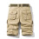 Short cargo décontracté pour homme, uni, multipoches 4
