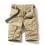 Short cargo décontracté pour homme, uni, multipoches 2