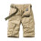 Men's Casual Cargo Belt Solid Multi- Pocket Leisure Shorts 1