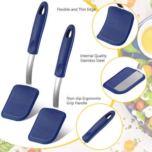 Espátulas de silicone para biscoitos, conjunto de 2 unidades, resistentes ao calor e 2