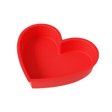 Forma de silicone em formato de coração, branca