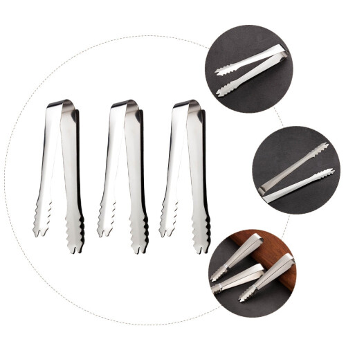 Mini serveringstang i rustfrit stål (3-pak) 2