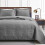 Full/Queen Quilt Set Grey – Lightweight Polyester 1