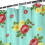 Κουρτίνα ντους με floral εκτύπωση 84x72 ίντσες με 12 γάντζους 3
