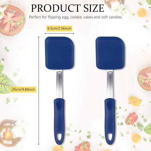 Espátulas de silicone para biscoitos, conjunto de 2 unidades, resistentes ao calor e 1