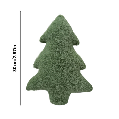 Coussin sapin de Noël duveteux avec strass 18x18 1