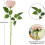 Black Artificial Roses Silk Bouquet with Long Stems 12PC 5