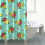 Κουρτίνα ντους με floral εκτύπωση 84x72 ίντσες με 12 γάντζους 4