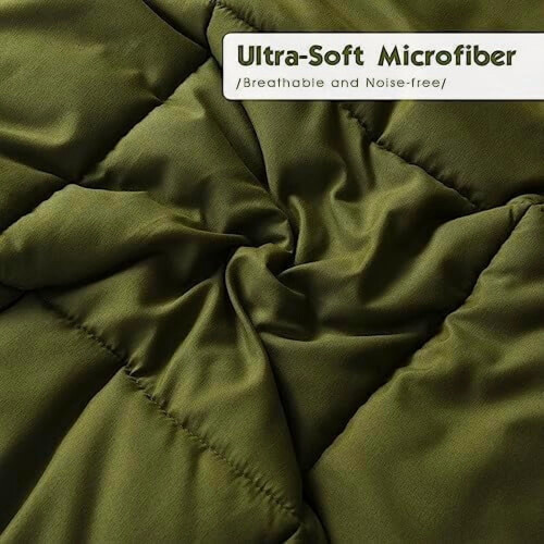 Olive Green King Comforter Set Reversible 3PC 2