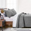 Full/Queen Quilt Set Grey – Lightweight Polyester 4
