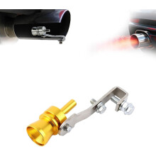 Överdimensionerad avgasvisselpipa för bil/motorcykel/lastbil – guld, L, kompatibel med olika fordon