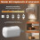 Luz noturna de tomada de parede LED preta (4 peças) 3