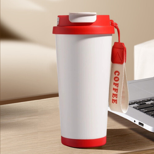 Reisebecher aus Edelstahl 304, 500 ml, Rot 1