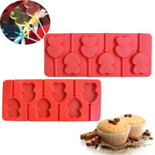 ¡Liquidación! Moldes de silicona con forma de corazón para piruletas de gelatina y chocolate, moldes para cubitos de hielo y pasteles con