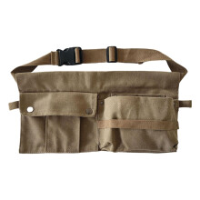 MAGIDEAL Werkzeuggürteltasche, verstellbare Länge, tragbare Werkzeugtasche für Schreiner und Gärtner, Khaki