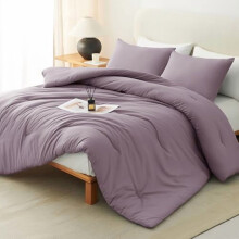 Σετ πάπλωμα μικροϊνών Queen Dusty Purple 3 τεμάχια