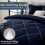 Twin-XL Comforter Set Navy Light Grey 5-Piece 2