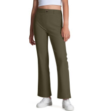Girls Uniform Pants Fall Winter Solid Color High Waist Straight Trousers Kids Versatile Climbing Hiking Camping Cycling Pants,Army Green,7-8 Years