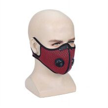 Ademend en comfortabel ontwerp van rookmaskers. Vijflaags stofmasker (Mascarillas Para El Polvo) Rood.