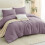 Queen Dusty Purple Comforter Set 3-Piece 4