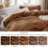 Brown Queen Duvet Cover Set 3 pcs Prewashed Microfiber 3