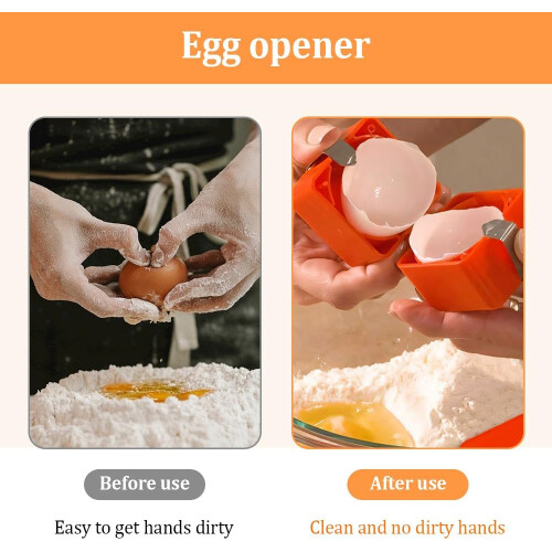 Egg Shell Opener for Raw and Hard Boiled Eggs, Easy Egg Cracker Tool, Quick Clean, 1 PCS 2