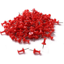 (Red) 200PCS Colored Plastic Push Pins Decorative Map Thumb Tacks with Steel for Bulletin Board and DIY Craft Home Office Use