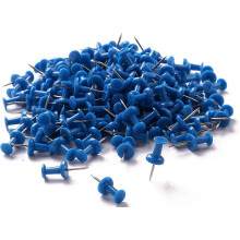 (Blue) 200PCS Colored Plastic Push Pins Decorative Map Thumb Tacks with Steel for Bulletin Board and DIY Craft Home Office Use