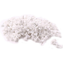 (White) 200PCS Colored Plastic Push Pins Decorative Map Thumb Tacks with Steel for Bulletin Board and DIY Craft Home Office Use