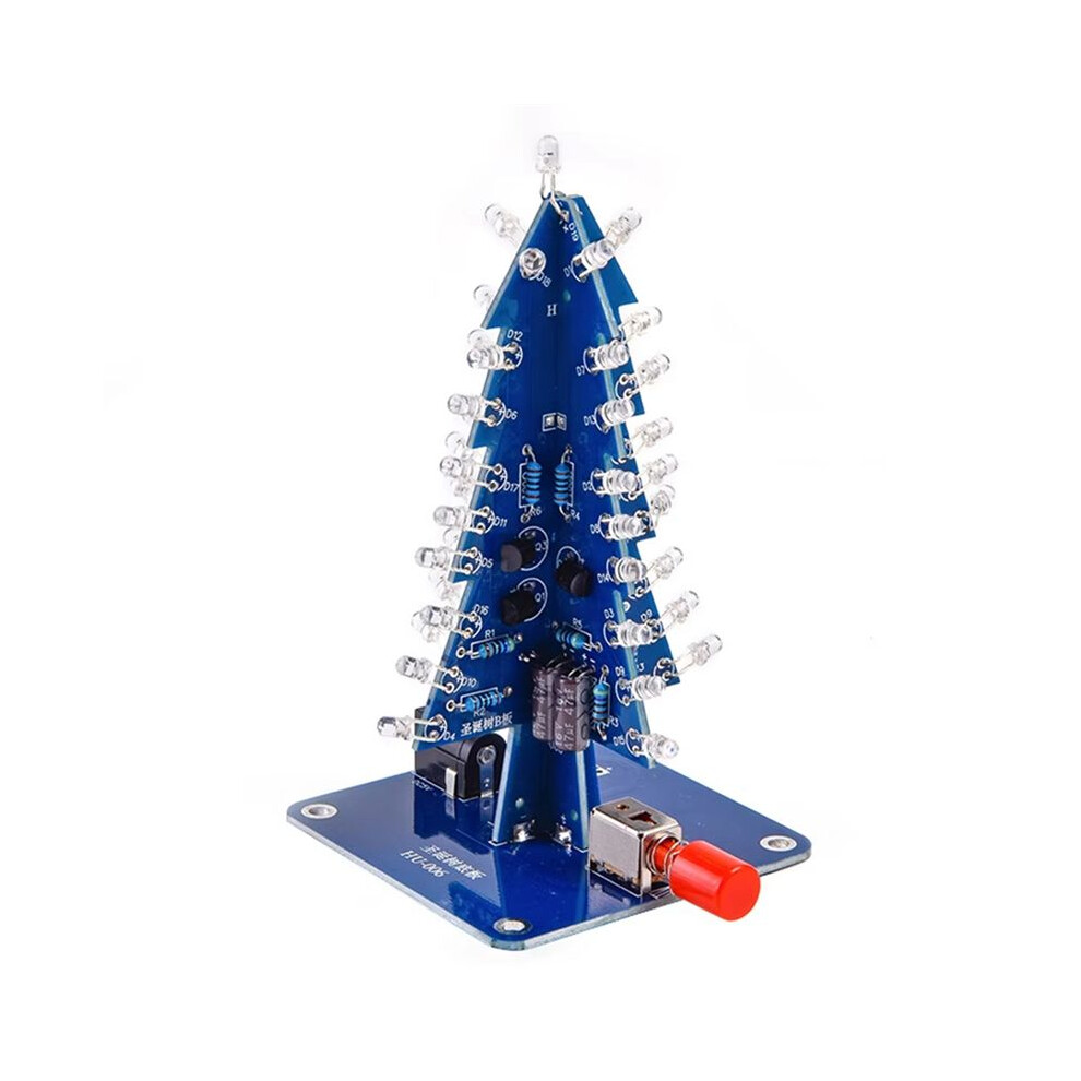 Rgb Led Flashing Christmas Tree Diy Kit Electronics Soldering Colorful 3D Xmas Tree Diy Kit For Soldering Practice 4713464825954