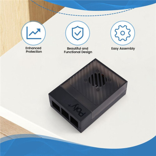 For Raspberry Pi 5 Argon + 5 Case Enhanced Protection Durable Design Easy Assembly Perfect Fit Black