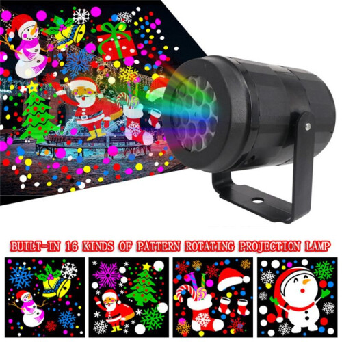 Christmas Projector Lights Indoor 16 Patterns Led Projector Light USB 5V Power Stage Light 2