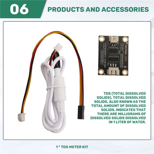 TDS Sensor Meter V1.0 Board Module Water Meter Filter Measuring Water Quality for   R3 TDS Meter