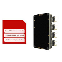 SignalRGB OpenRGB Universal 8Port 5V 3PIN ARGB Asynchronous Controller HUB for Computer PC Case Cooling Fans Light Strip