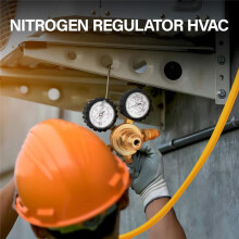Kväveregulator med 0-600 PSI Leveranstryck, Slang CGA580-Inloppsanslutning och 1/4-Tums Anslutning för Utlopp för Hane