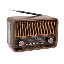 Portable Radio FM AM SW Multi-Band Vintage Radios Wireless Speaker Support USB/TF MP3 Playback