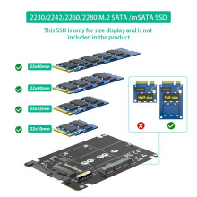 2 in 1 SSD Adapter Combine M.2 NGFF Key B & MSATA to 2.5inch 3 Adapter Converter External SSD Case Box